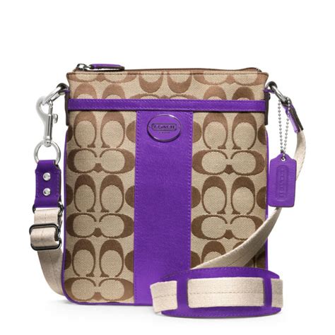 purple coach crossbody